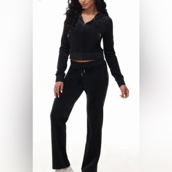 Juicy Couture Velour tracksuit zipper hoodie pants set NWT - Picture 2 of 6